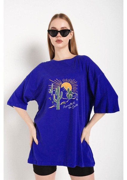 Çöl Tema Baskı Unisex T-Shirt