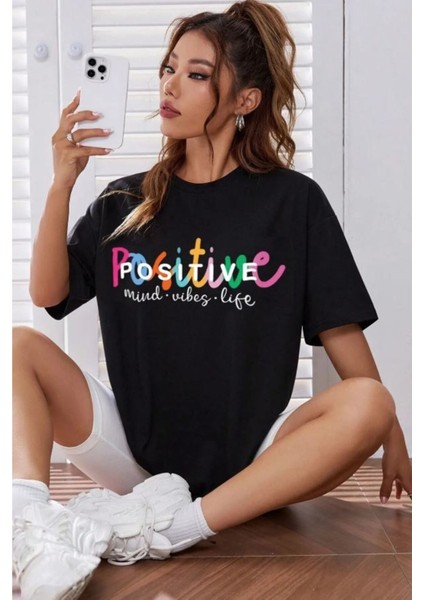 Positive Baskılı Unisex T-Shirt
