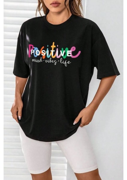 Positive Baskılı Unisex T-Shirt fiyatları