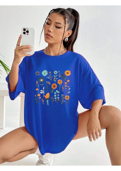Çiçek Baskılı Unisex T-Shirt fiyatları