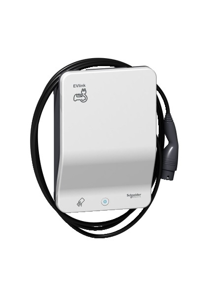 Schneider Electric Evlink EVB1A22PCRI Smart Wallbox 22 Kw T2 Bağlantılı Kablolu Kart Okuyuculu Araç Şarj Istasyonu