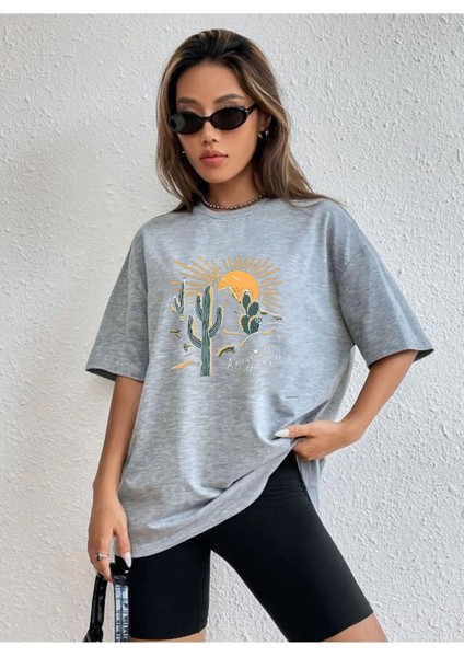 Çöl Tema Baskı Unisex T-Shirt