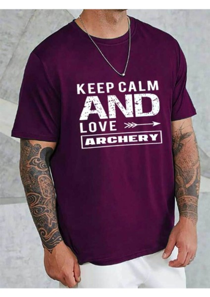 Unisex Keep Calm Bisiklet Yaka T-Shirt fiyatları