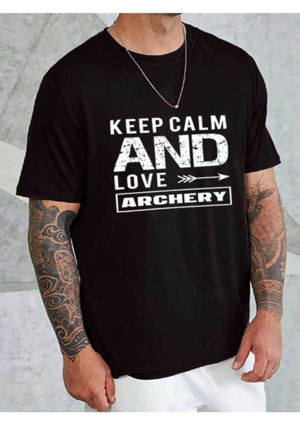 Unisex Keep Calm Bisiklet Yaka T-Shirt fiyatları