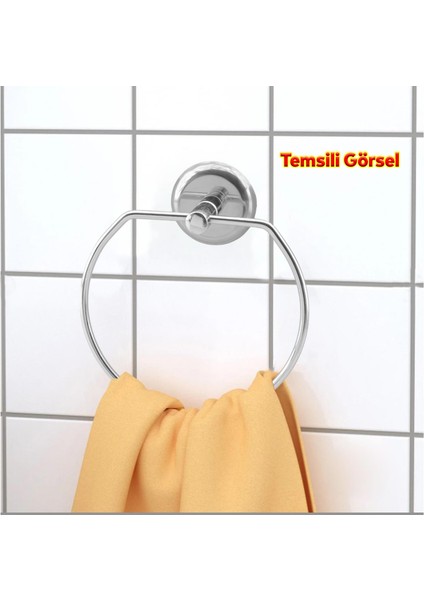 Bez Havluluk Aparatı Lavabo Banyo Mutfak Bez Havlu Askısı Krom Paslanmaz Vidalı Metal fırsatları