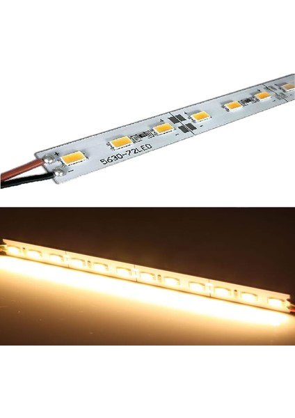 12 Volt 5630 Ledli LED Bar Alüminyum Çubuk 72 Ledli Gün Işığı