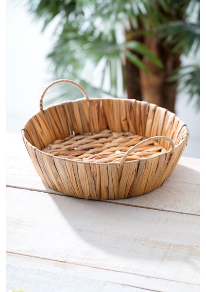 Wicker Hasır Ekmek Sepeti - 27 cm