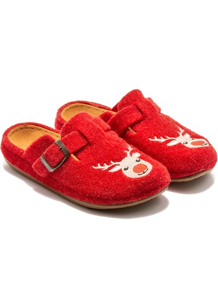 Ren Kadın,Garson Boy Ev Terliği Kırmızı 36/40