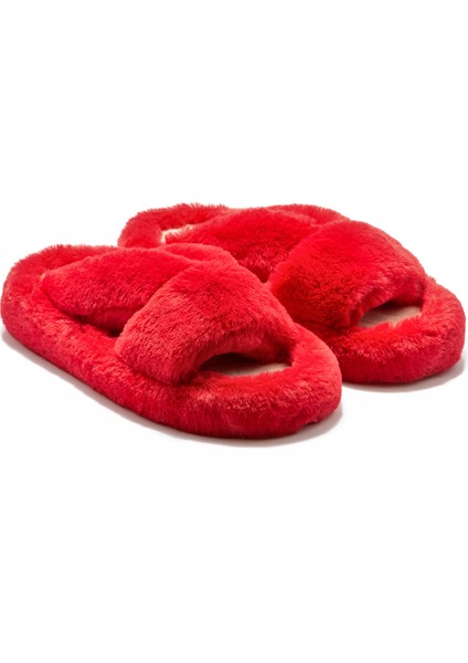 Vision Peluş Kadın Ev Terliği Kırmızı 37/41