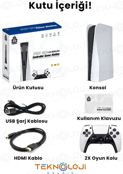 Q10 Atari 4K Ultrahd Oyun Konsolu Çift Konsol 26.776 Oyun 128 GB