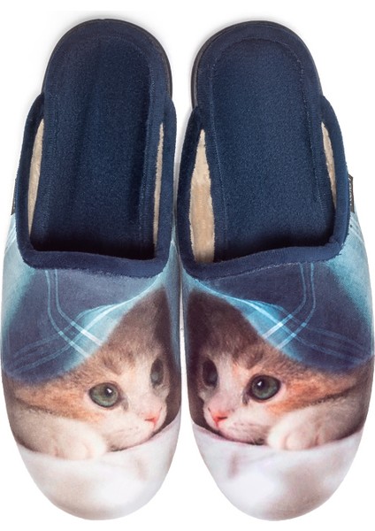 Kitten Kadın Ev Terliği Mavi 36/41