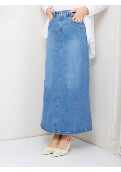 Cep Detaylı Denim