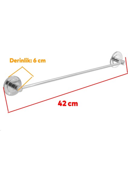 Yapışkanlı Banyo Mutfak Metal Krom Bez Havluluk Bez Havlu Standı Askısı Paslanmaz 42 cm fiyatları