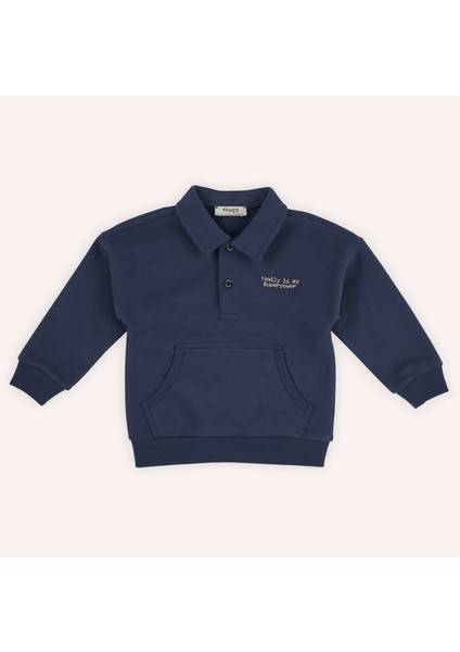 Erkek Bebek Düğmeli Sweatshirt