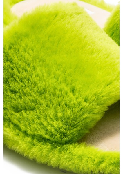 Lisa Peluş Kadın Ev Terliği Yeşil 36/41