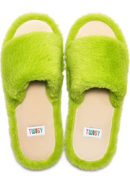 Lisa Peluş Kadın Ev Terliği Yeşil 36/41