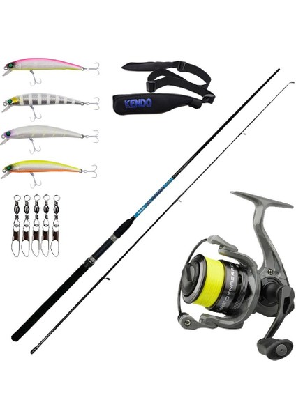 Okuma Spin Olta Seti Okuma G-Power Spin 9' 270CM 7-35 gr 2 Parça Spin Kamışı&dam Quick Dynabraid 4 4000S Fd 3+1bb Olta Makinesi