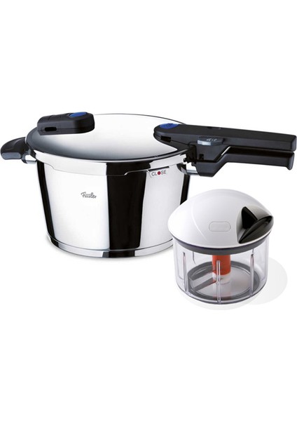 Bluepoint Düdüklü Tencere + Fissler Finecut Sebze Doğrayıcı - Inox / Siyah - 6 lt