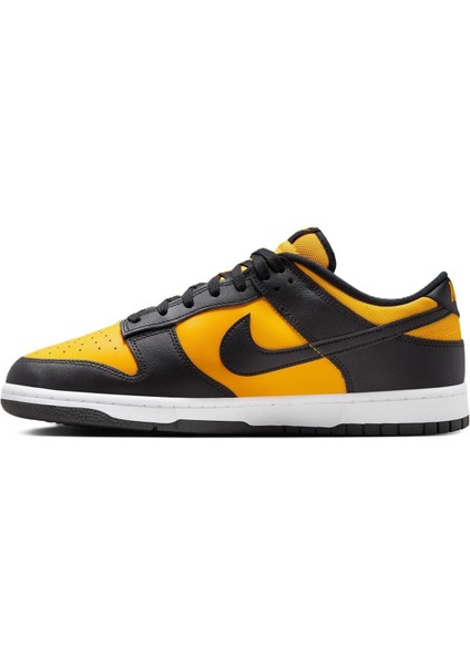 Dunk Low Leather Mens Sneaker Hakiki Deri Sarı Siyah Günlük Spor Ayakkabı