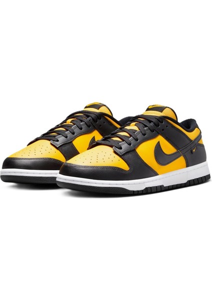 Dunk Low Leather Mens Sneaker Hakiki Deri Sarı Siyah Günlük Spor Ayakkabı modelleri