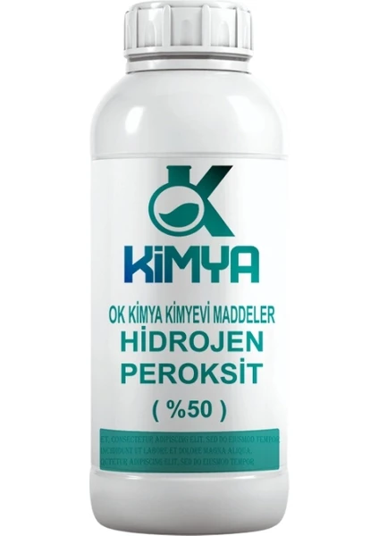 Hidrojen Per Oksit %50 - Hydrogen Peroxide Oksijenli Su 500 gr