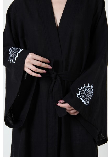 Ispanyol Kol Geyikli Hitit Güneş Kursu Baskılı Kimono fırsatları