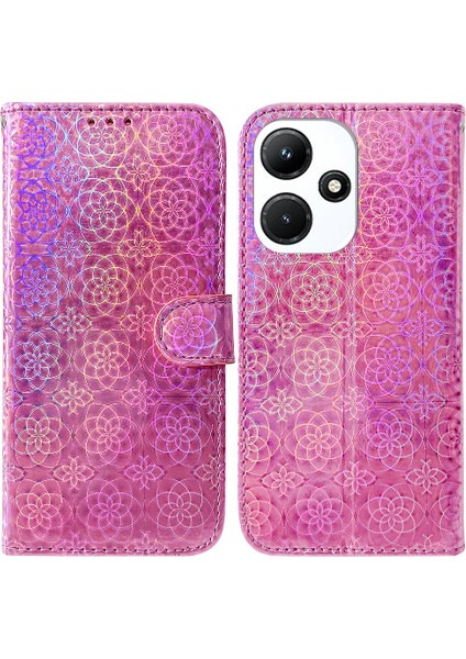 Manyi Mall Infinix Hot 30I Case Glitter Renkli Stand Tutucu Kartı ile Uyumlu (Yurt Dışından)