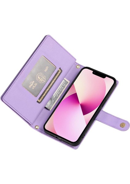 IPhone 13 Bilek Kayışı Kickstand Çok Fonksiyonlu Kart Yuvaları Için Flip Case (Yurt Dışından) indirimleri