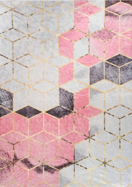 Süngerli Dijital Baskılı Modern Desen Halı Örtüsü