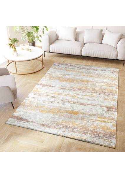 Süngerli Dijital Baskılı Modern Desen Halı Örtüsü