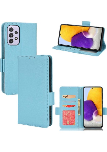 Samsung Galaxy A73 5g Yan Toka Pu Deri Manyetik Kart Yuvaları (Yurt Dışından)