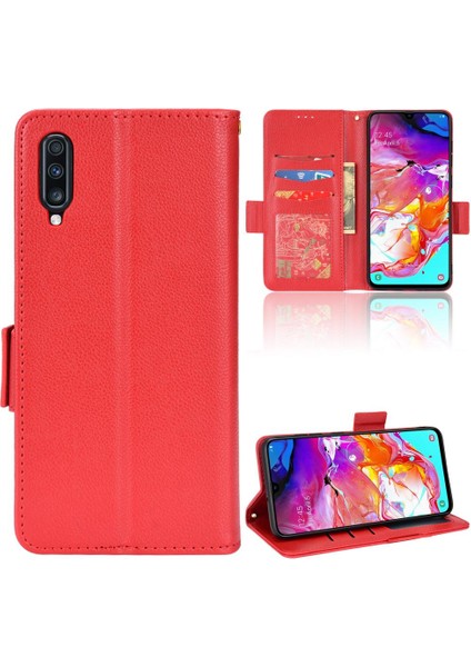 Samsung Galaxy A70 Kart Yuvaları Tutucu Pu Deri Manyetik Yan (Yurt Dışından)