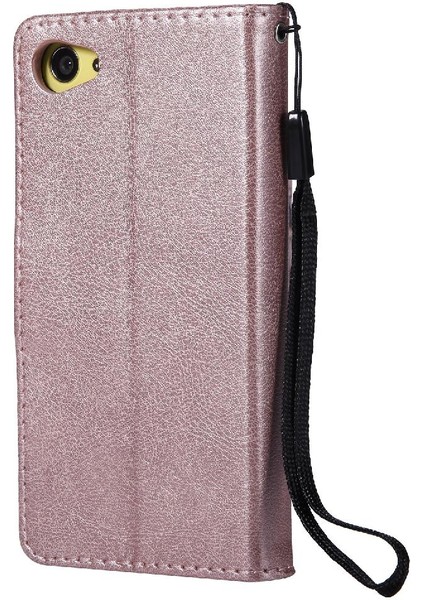 Sony Xperia Z5 Mini Klasik Düz Renk Için Flip Case Kart Yuvası ile Telefon (Yurt Dışından) indirimleri