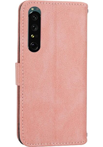 SZY Mall Sony Xperia 1 Iv Kickstand Manyetik Kapatma Pu Deri Kart Için Flip Case (Yurt Dışından)