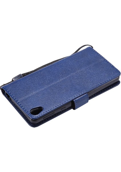 Sony Xperia E5 Klasik Düz Renk Iş Cüzdan Telefon Için Flip Case (Yurt Dışından)