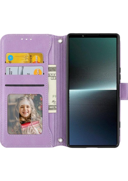 Sony Xperia 5 V Kickstand Kart Tutucu Askı Manyetik Pu Için Flip Case (Yurt Dışından) fırsatları