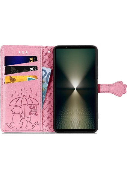 Sony Xperia 1 Vı Karikatür Hayvanlar Için Flip Case Deri Kılıf Kapak Çevirin (Yurt Dışından)