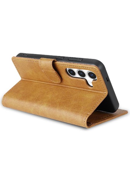 Samsung Galaxy S24 Manyetik Kapatma Anti Kayma Kart Yuvaları Için Flip Case (Yurt Dışından)