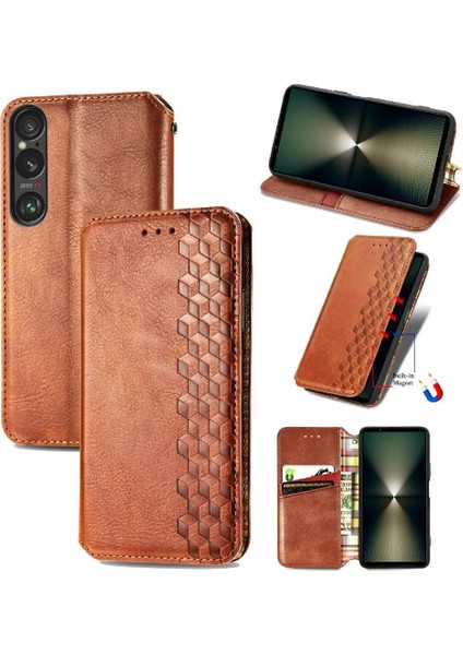Sony Xperia 1 Vı Için Flip Case Deri Kılıf Kapak Kapak Cüzdan Fonksiyonu (Yurt Dışından)