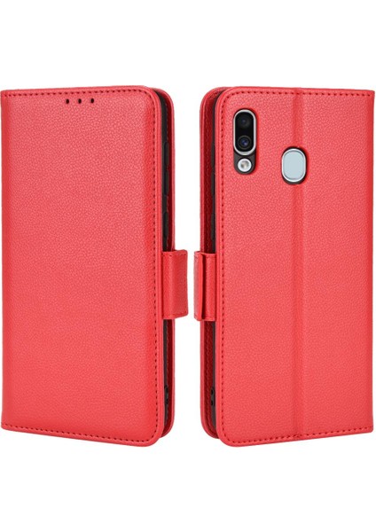 Samsung Galaxy A20/A30 Cüzdan Kart Yuvaları Tutucu Manyetik Yan Pu (Yurt Dışından)