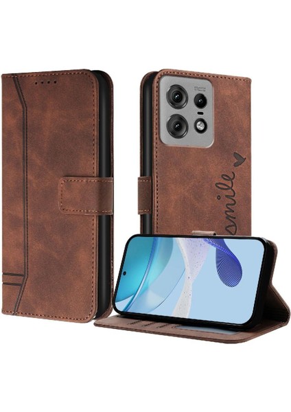 Motorola Moto Kenar 50 Pro Için Telefon Kılıfı El Kayışı Pu Deri Kart Yuvaları (Yurt Dışından) indirimleri