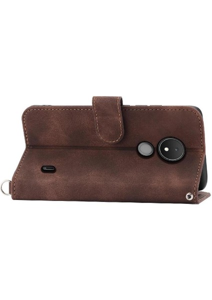 Nokia C21 Kabartmalı Darbeye Bileklik Çoklu Kredi Kartı Için Flip Case (Yurt Dışından) fırsatları
