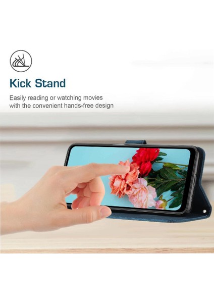 Samsung Galaxy S24 Fe Kickstand Kart Ekleme Pu Deri Için Flip Case (Yurt Dışından)