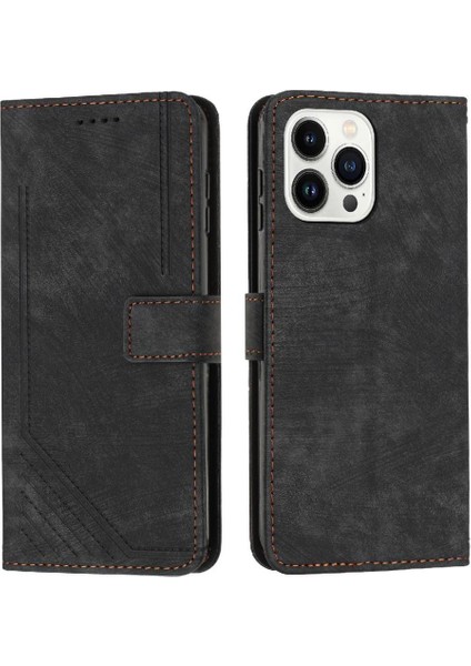IPhone 16 Pro Max Cüzdan Kart Ekleme Pu Deri Için Flip Case (Yurt Dışından)
