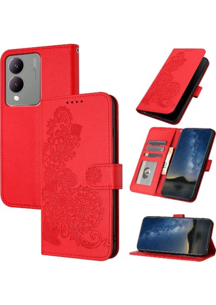 Vıvo Y17S Pu Deri Manyetik Kapatma Kickstand Koruyucu Için Flip Case (Yurt Dışından)