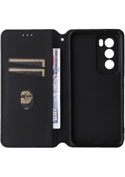 Oppo Oppo 12 Pro 5g Için Flip Case Cüzdan Pu Deri Kart Yuvaları Tutucu (Yurt Dışından) modelleri