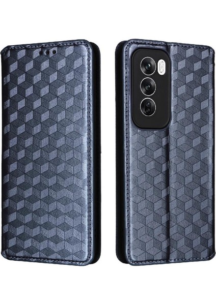 Oppo Oppo 12 5g Manyetik Kapatma Kart Yuvaları Tutucu Pu 3D Için Flip Case (Yurt Dışından)