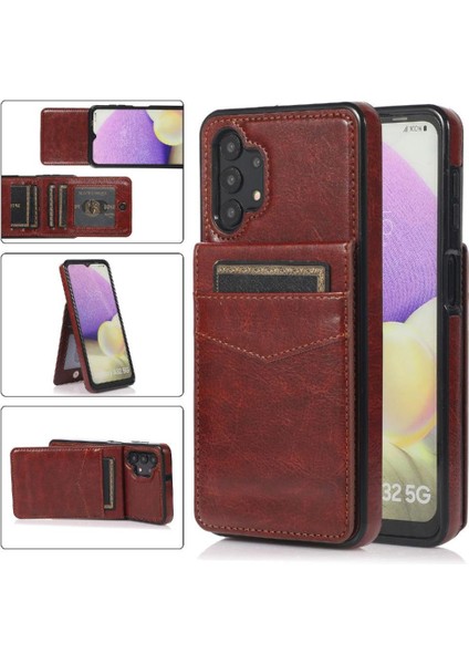 Kredi Kartı Cüzdanı Manyetik ile Samsung Galaxy A32 5g ile Uyumlu (Yurt Dışından)