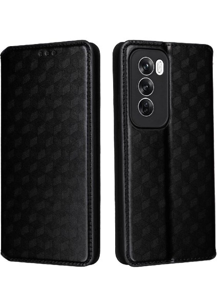 Oppo Oppo 12 5g Manyetik Kapatma Kart Yuvaları Tutucu Pu 3D Için Flip Case (Yurt Dışından)