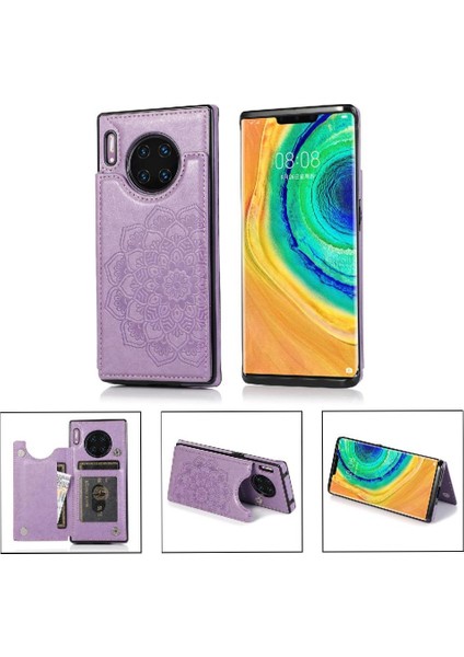 Cüzdan Huawei Mate 30 Için Kart Tutucu Kılıf ile Pro Flip Darbeye Çift (Yurt Dışından)